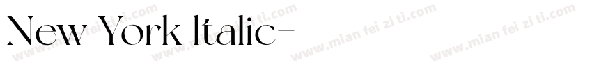 New York ltalic字体转换